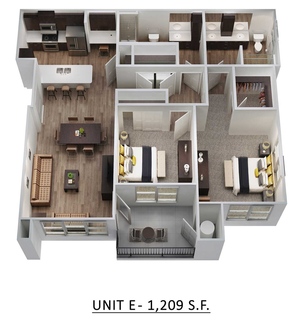 Unit E - 1209 SQ FT